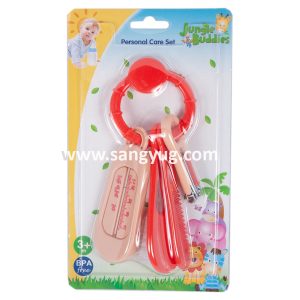 Baby Personal Care Set, Set of 4 Includes Thermometer, Brush, Nailcutter & Comb, Jungle Buddies