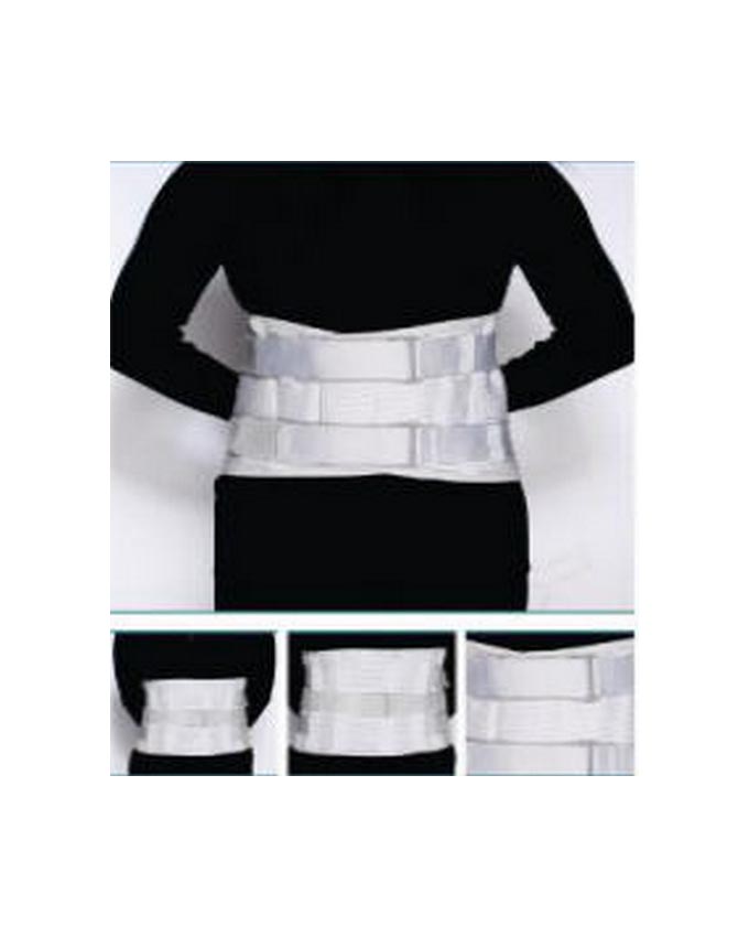 Back Support - Xl, With 3 Belts, Grey Color X Large