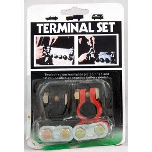 Battery Terminal Set For 6V And 12V Use On Blister Card 6/12V