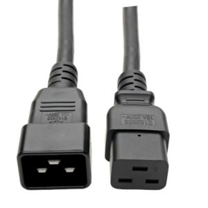 C19 to C20 Heavy-Duty Extension Cord - 15A, 250V, 14 AWG, 3 Ft., Black – Tripp-Lite