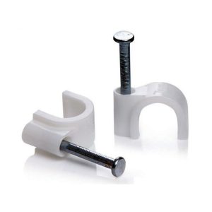 Cable Clips, Round with Steel Nails Pkt of 100 10mm Sunpower