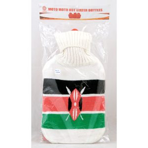 2000Ml Hot Water Bag / Bottle With Knit Cover Kenya Flag Design