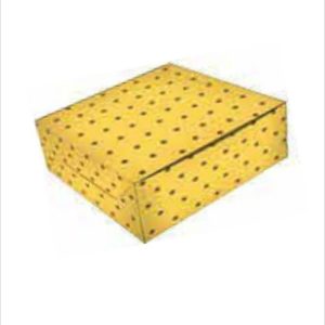 Cake Box 25 X 25 X 12 Cm Printed Yellow Polka Dots