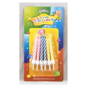 Candle,12Pcs/Card, 3 Colors Asstd