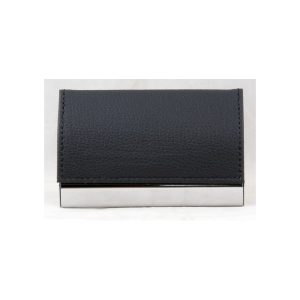 Card Holder Magnetic With Metal Silver Bottom Black Brown, Coffee
