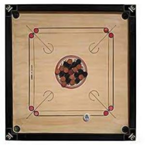 Carrom Board Size 30X30X2inch Complete With Carrom Men & Striker Camel Gold
