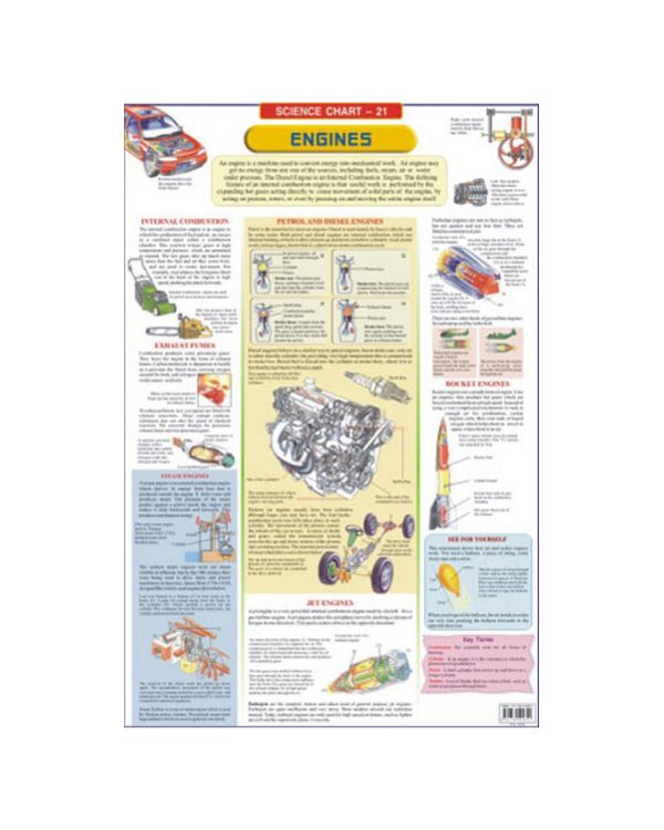 Main Engine Chart Chart Laminated For Engines 48X73Cm Dreamland