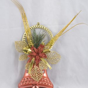Christmas Hanging Bell With Ring On Top 17Cm