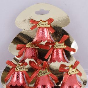 Christmas Hanging Bells 6Pcs On Card
