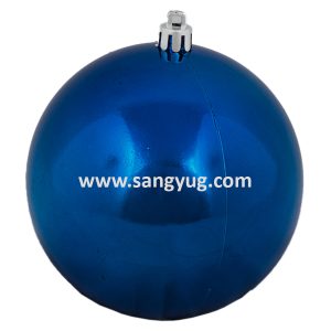 Christmas Shiny Ball, Single Color Individual Packed In Bag, 10Cm Blue