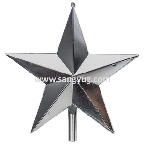 Christmas Star Dull Silver 26X24Cm