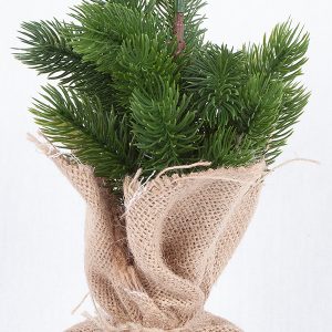 Christmas Tree With Sack Covered Base,13 inch