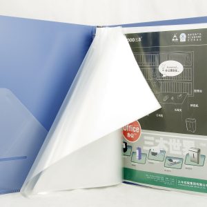 A4 Book With 100Pcs Transparent Filing Pocket Metal Ring Binded