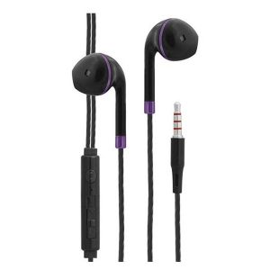 Cliptec Fiesta-Sonic Multimedia Earphone With Microphone And Controller(Purple)