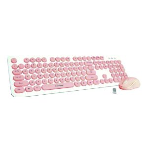Cliptec Wireless Keyboard And Mouse Combo Set-Young Air(Pink)