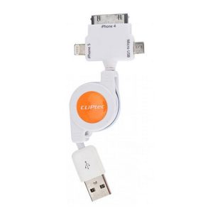 3 In 1 Usb Retractable Smart-Link Cable Cliptec