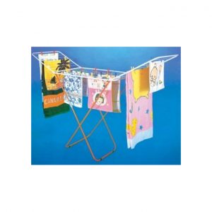 Clothes Drying Rack Size: 128X55X91Cm, Powder Coated, White/Blue