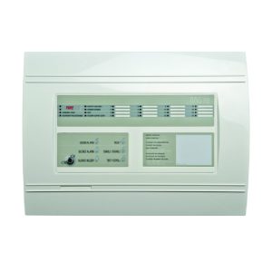 MAG8P Conventional Fire Alarm Control Panel, 8 Fully Monitored Fire Zones, Expandable Up To 16 Zones With Up To 32 Automatic Detectors Each; 4 Monitored Siren Outputs; Working With 1 Battery 12 V/18 Ah. Teletek