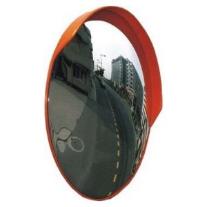 Convex Polycarbonate Mirror For Indoor And Outdoor Use, Complete With Fitting - 45Cm