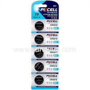 CR2016 3.0V Lithium Battery, PKCELL, Pack of 5 — Reliable Power for Your Electronics