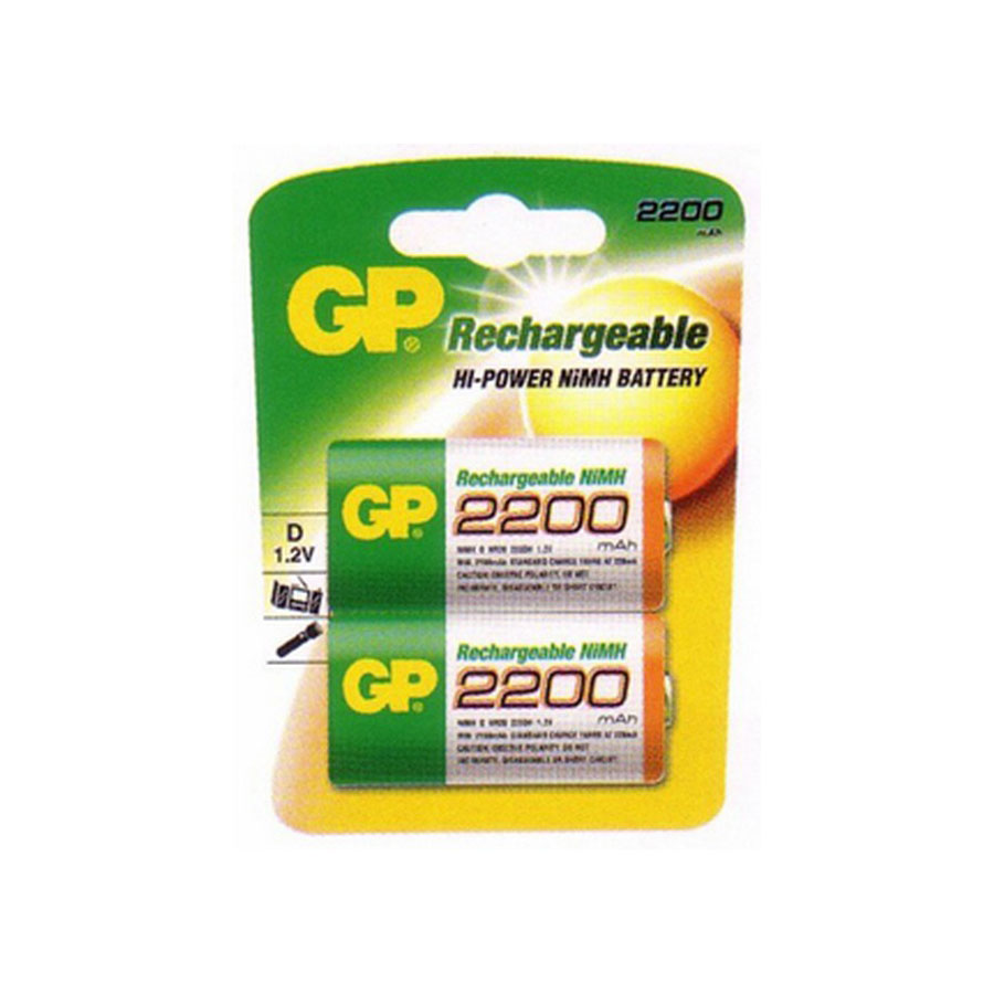GP D Size Rechargeable Battery 2200mAh — Reliable Power for Everyday Devices