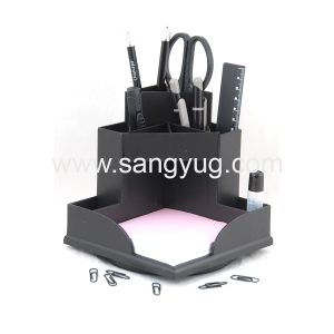 Desk Organizer Rotating 360.( Contains Scissor,Knife, Ballpens 2Pencils, Glue,Paper Clips,Memo And Ruler