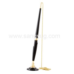 Deskset Plastic Base With Chain 1Pen Plastic