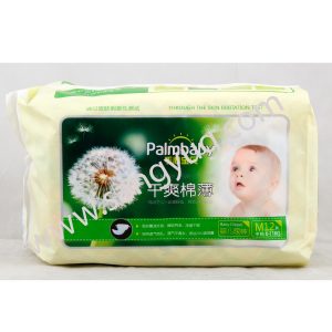 Diapers, Colored Bag, Medium Size, Baby Weight 6-11 Kgs, (12Pcs/Pack) Palmbaby