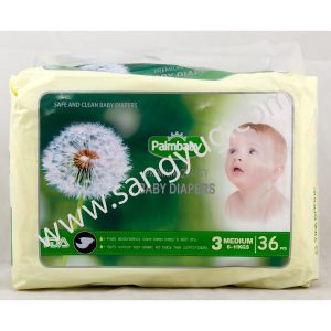 Diapers, Colored Bag, Size Medium, Baby Weight 6-11 Kgs (36Pcs/Pack) Palmbaby