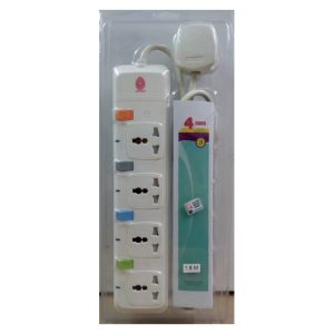 4-Way Extension with Surge Protection, Individual Switches & 2 USB Ports – 3M Cable | Sunpower