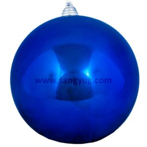 40Cm Christmas Shiny Ball, 1Pc/Polybag BLUE