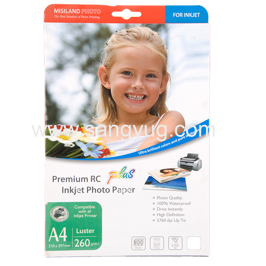 PPL260 Inkjet Paper A4 Premium Rc Plus Luster Pack Of 20 260Gsm Real Colour - Image 2