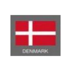 Flag With Stick And Base 4inchX6inch Denmark