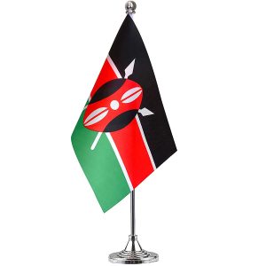Flag With Stick And Base 6inchX9inch Kenya