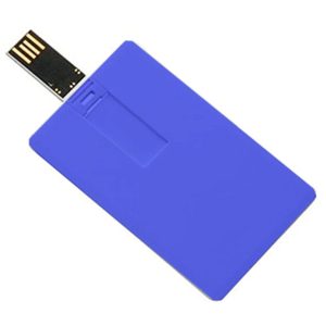Flash Disk, Credit Card Type, Slide And Open 16Gb Blue