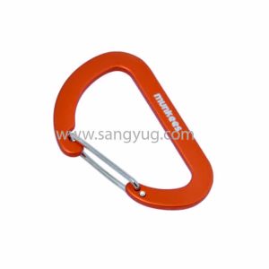 Flat Wiregate Carabiner 8 Mm X 7.3 Cm Happy Outdoor
