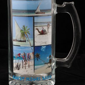Glass Beer Mug 16Oz Coast Print inchCoast Mzuri Sanainch