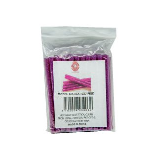 Glittered Glue Sticks Pink 7X100mm, 30pcs/Pkt