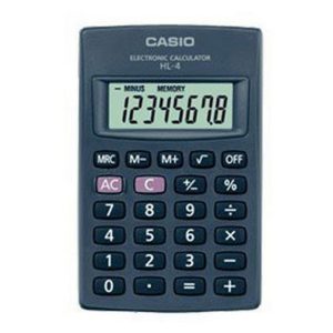 HL-4A Pocket Size Calculator 8 Digits Casio Battery Operated