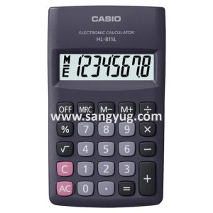 HL-815L-BK Pocket Size Calculator 8 Digits Casio Batt Black