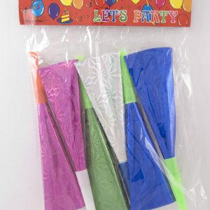 Horn, Party, Shiny-A 18Cm, 6pcs/Pkt, 1554
