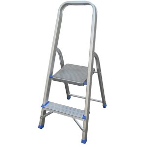 Household Aluminum Ladder; 2 Steps, Ext Height : 90Cm, 2.1Kg - YB-602L/DLH102
