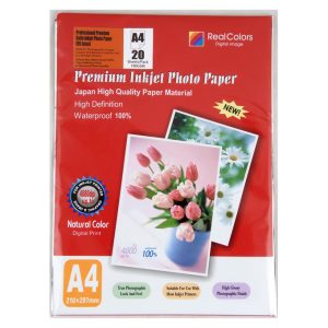 Inkjet Paper A4 Pack Of 20 Glossy 190Gsm Microporous Real Color