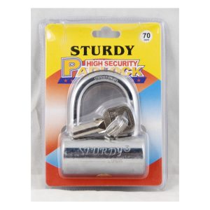 Iron Body Lock With Brass Cylinder,And Three Security Keys,70Mm Sturdy