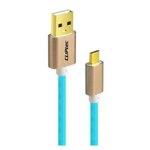 Jacket-M2 - Usb2.0 Micro-B Cable Cliptec Blue