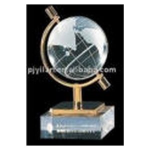 K9 Crystal Globe Trophy with Base – 120mm Height | Elegant World-Themed Award