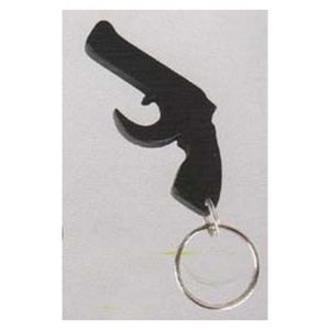 Keyring With Bottle Opener Gun Shape