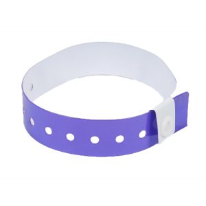 L SHAPED VINYL WRISTBANDS NEON PURPLE