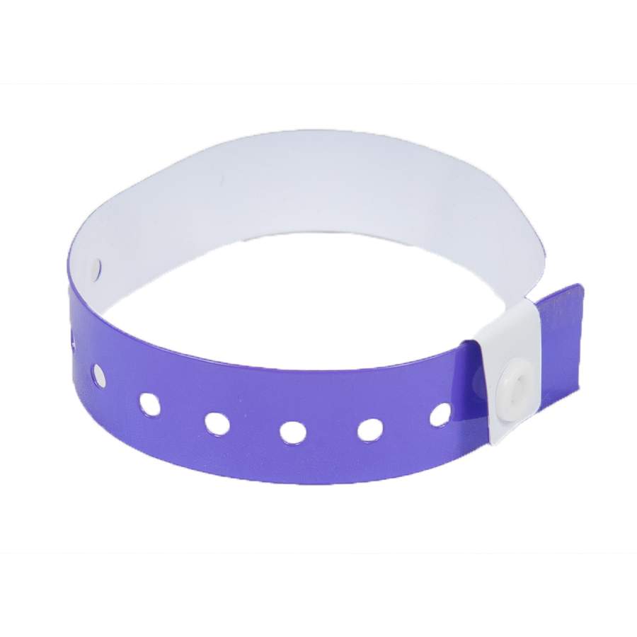 L SHAPED VINYL WRISTBANDS NEON PURPLE