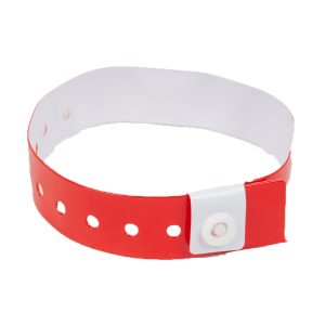 L SHAPED VINYL WRISTBANDS RED